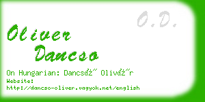 oliver dancso business card