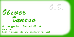 oliver dancso business card